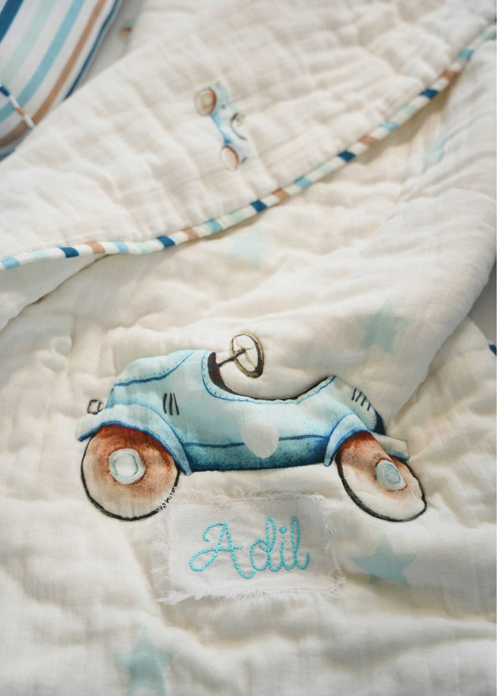 Roadster Baby Blanket & Pillow Gift Set
