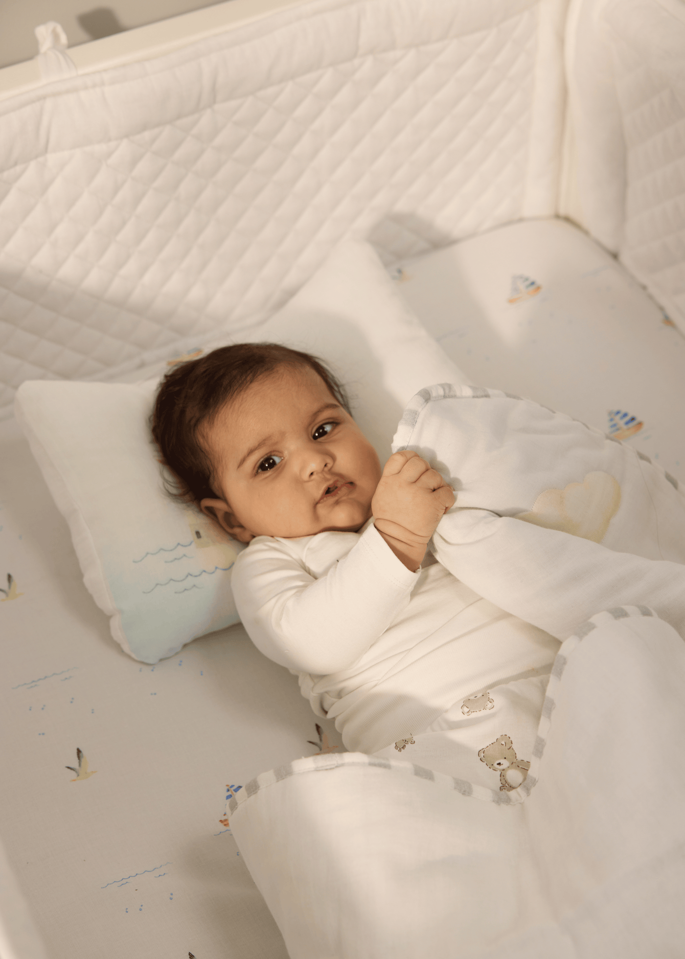 Riviera Complete Cot Bedding Set with Bumper