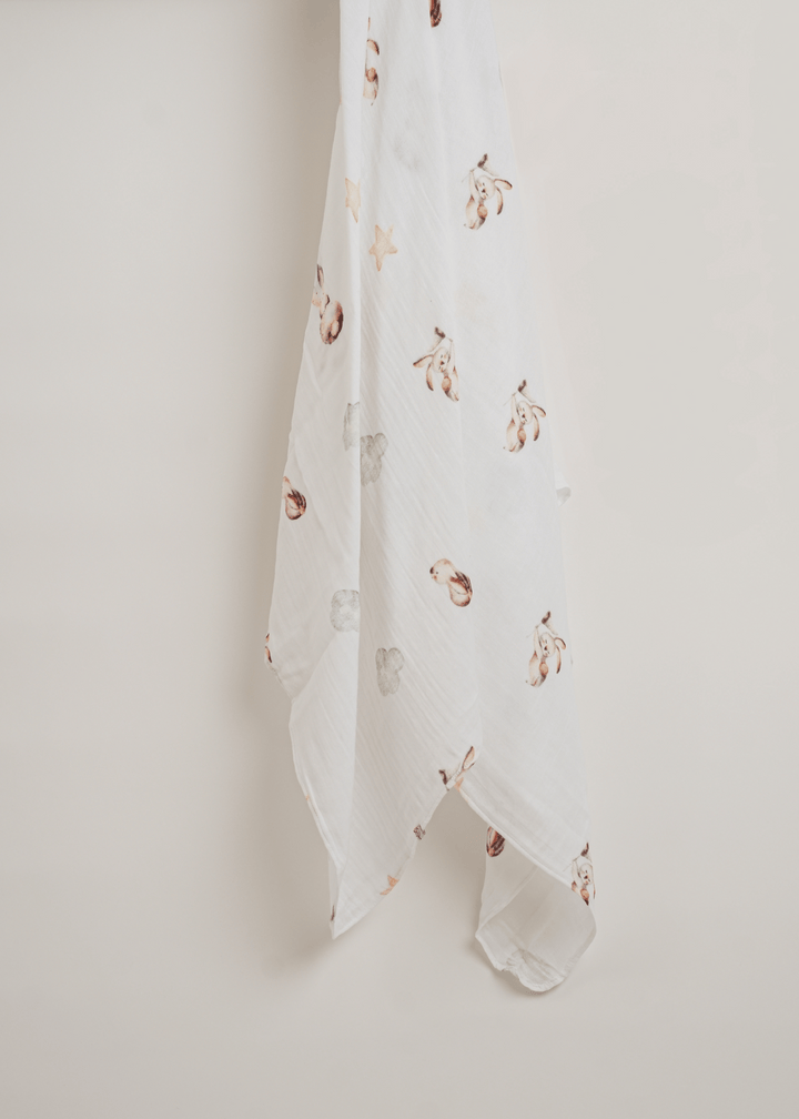Up in The Clouds Organic Muslin Swaddle