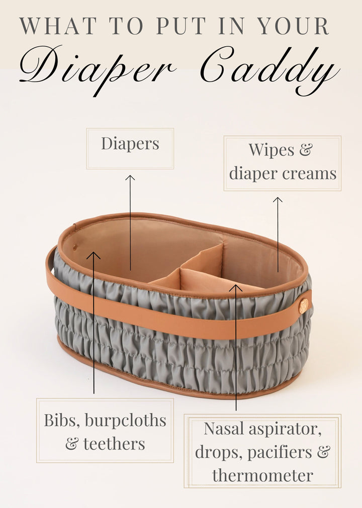 Diaper Caddy Gift Bundle - Grey